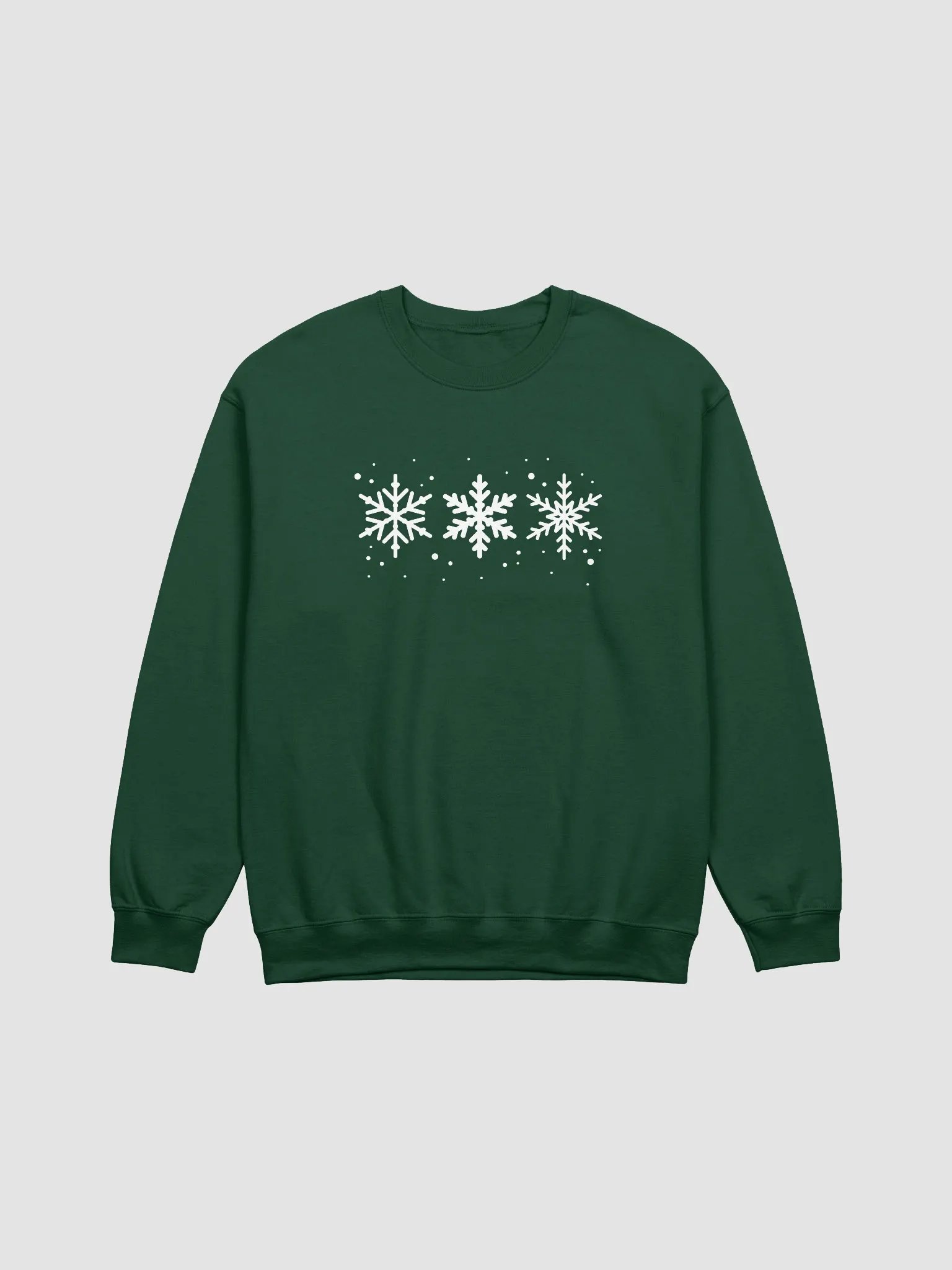 White Snowflakes Classic Crewneck Sweatshirt product image (1)