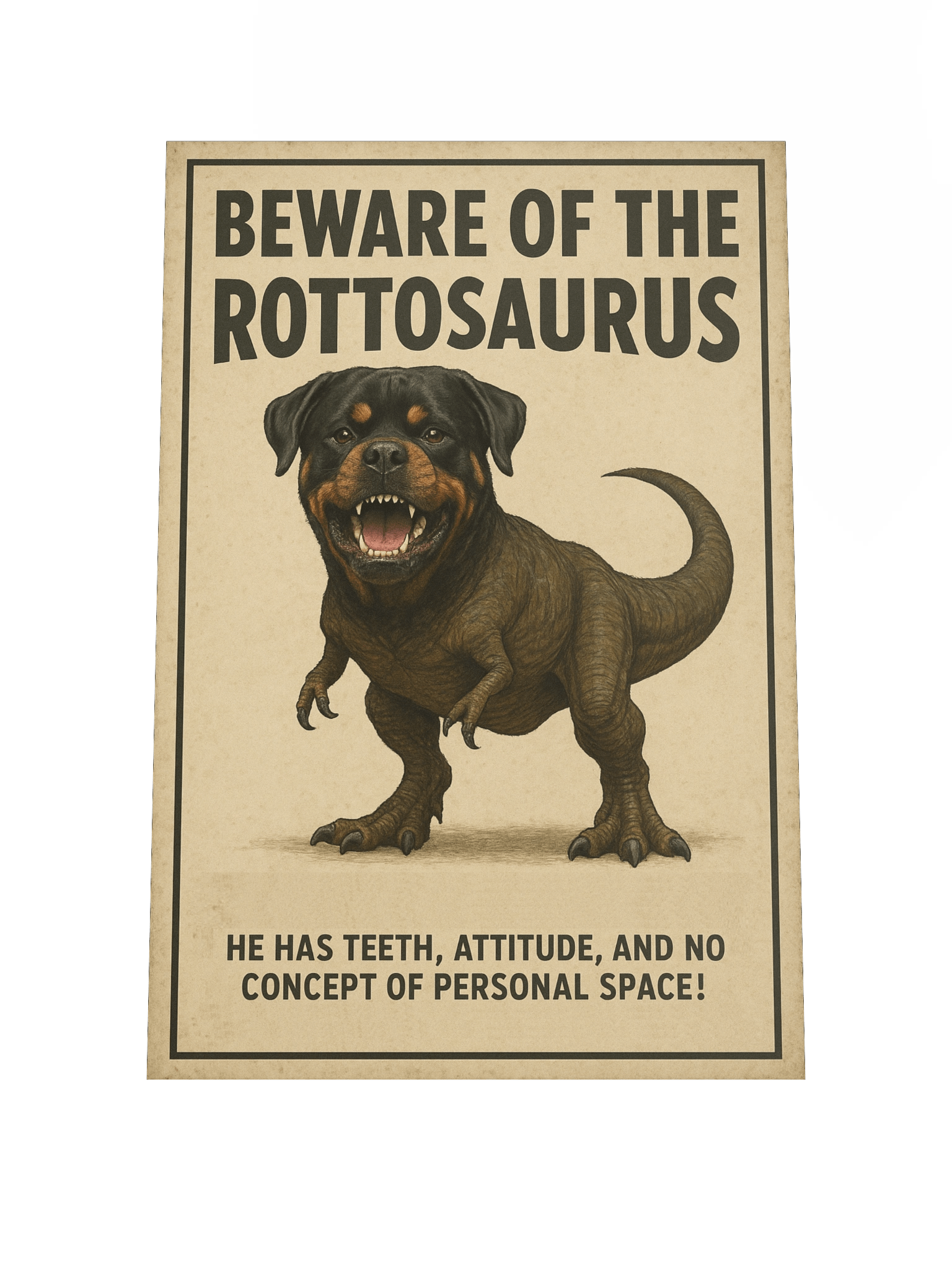 Beware of the Rottosaurus Poster product image (1)