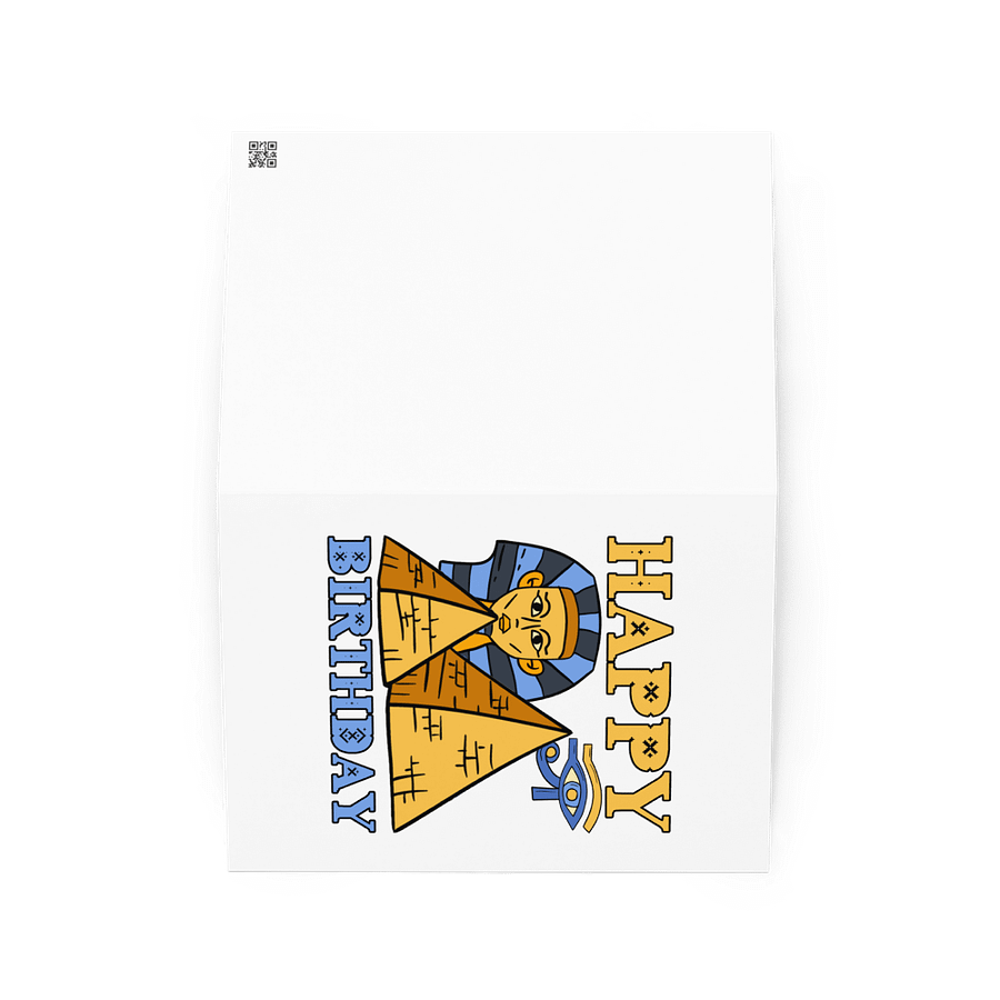 Happy Birthday (Egypt Pyramids) Birthday Card 5" x 7" product image (2)