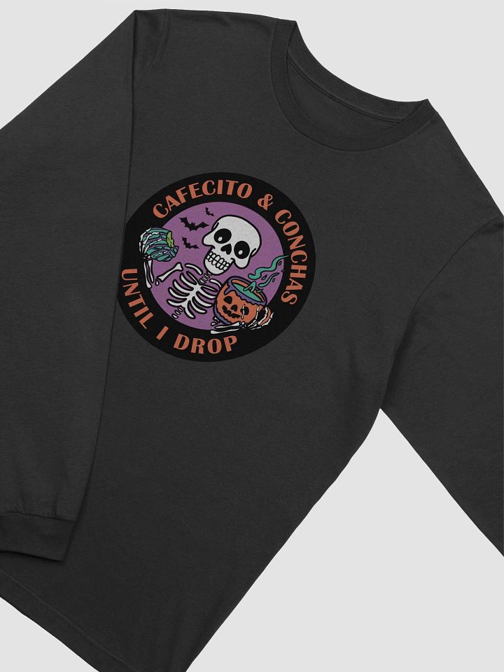 Cafecito and Conchas Halloween Skeleton Supersoft Long Sleeve Slimmer Fit Shirt product image (2)