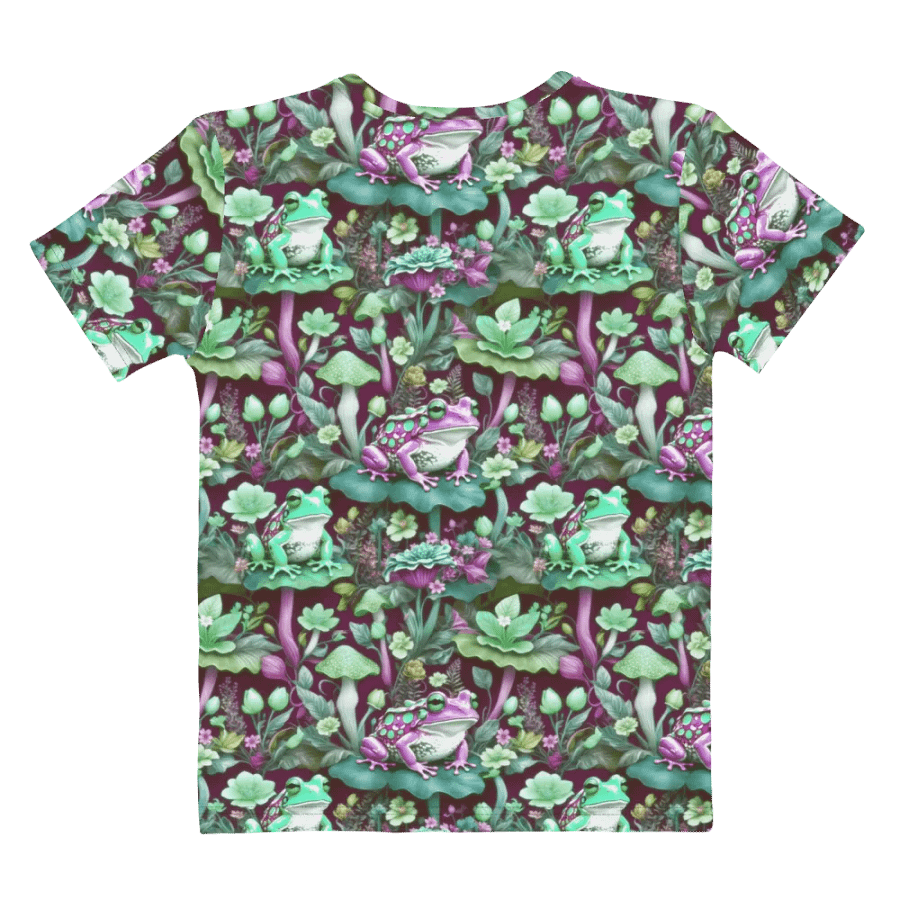 Mushroom Frogs Floral All Over Print T-shirt product image (9)