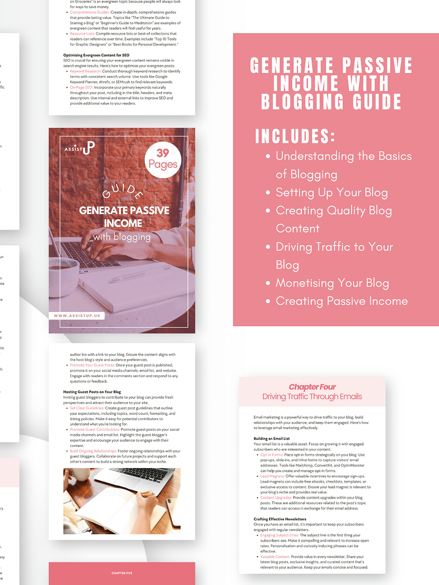Generate Passive Income With Blogging guide product image (5)