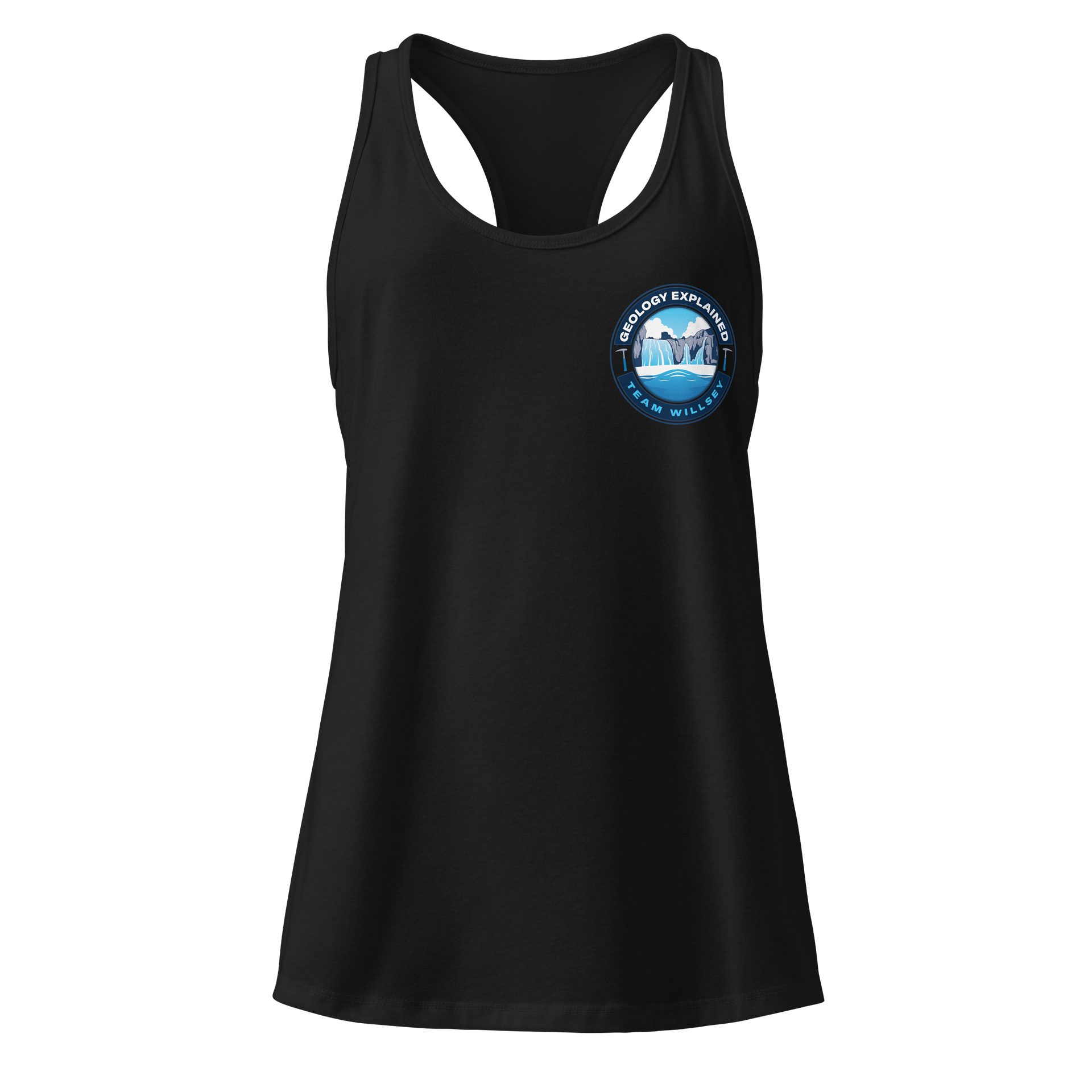 Shaped by Water Racerback Tank Top w/small logo product image (1)