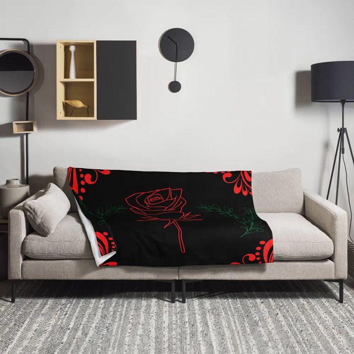 Gothic Floral Pattern Throw Blanket | Comfortable Throw Blanket product image (1)