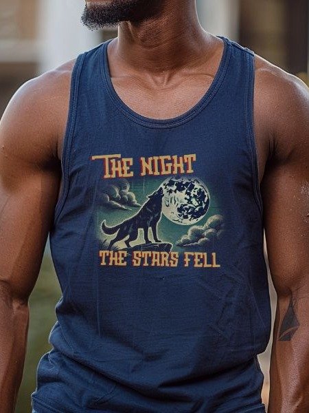 Wolf Vintage Pulp Horror Fiction Style Tank Top product image (29)