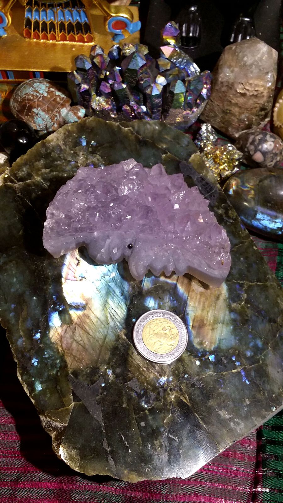 130.4g Amethyst Moon Totem Figurine product image (2)