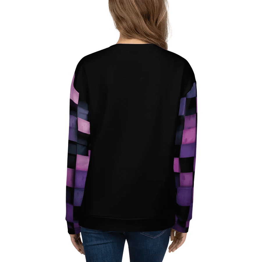 Black And Purple Squares Unisex Sweatshirt product image (8)