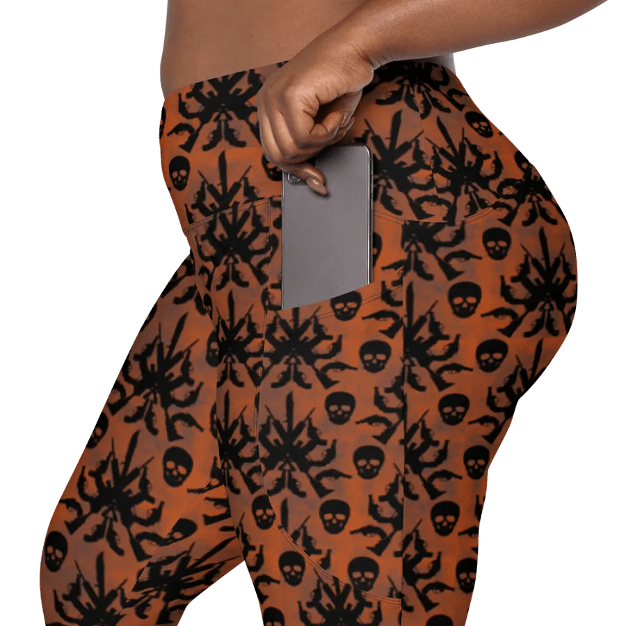 Gothic 2A High Waist Pocket Leggings - Orange product image (12)