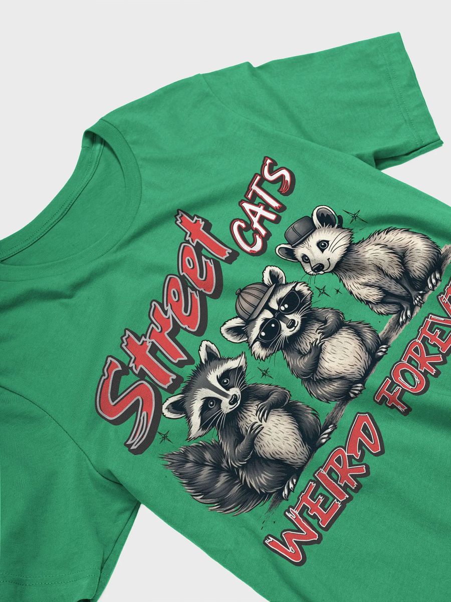 Street Cats Weird Forever Raccoon Quirky Crewneck Tee product image (2)