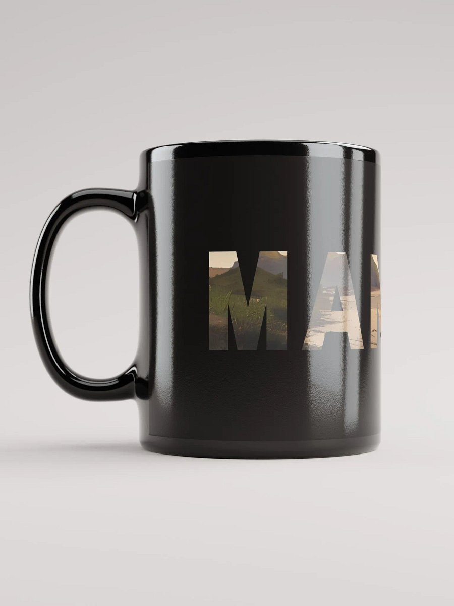 Beach Bottle MANIAC Black Glossy MugBeach Bottle MANIAC White Glossy Mug with Manic Bunny Logo product image (8)