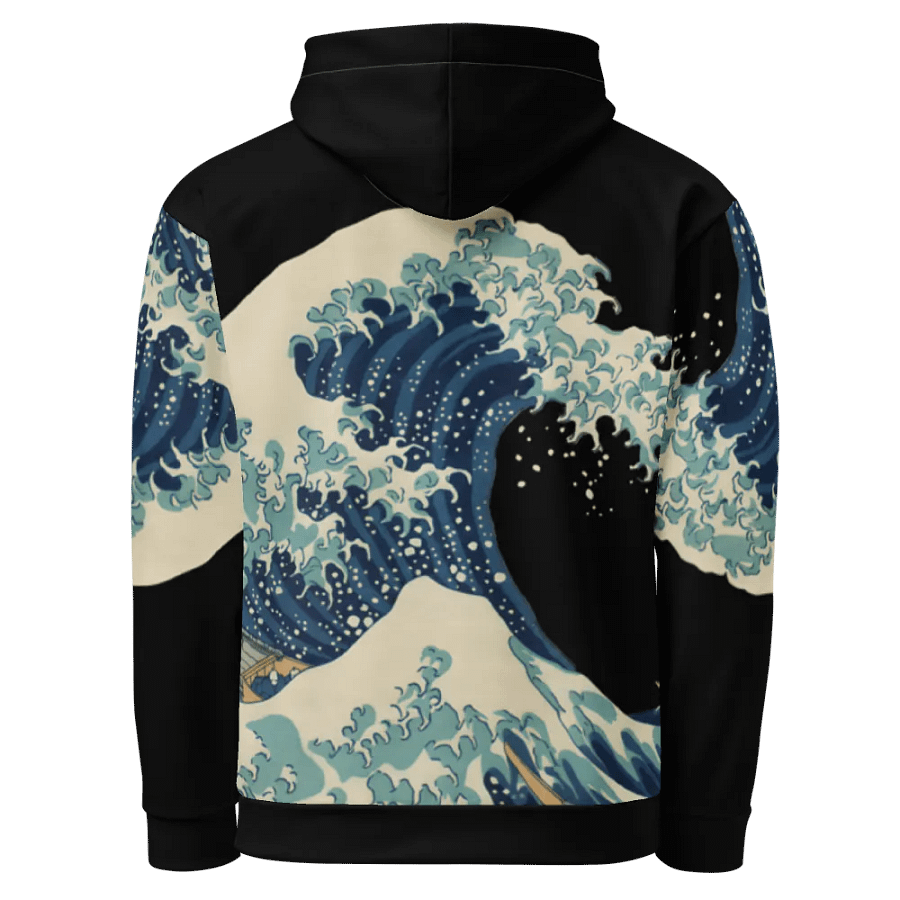 Under the Wave off Kanagawa All-Over Print Recycled Unisex Hoodie product image (4)