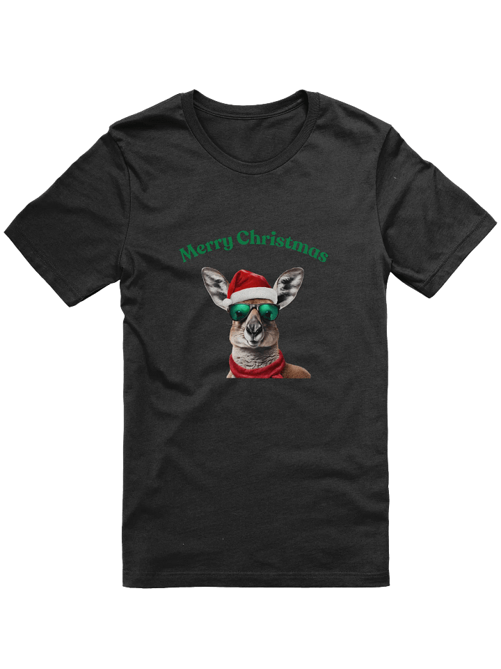 Festive Kangaroo Merry Christmas T-Shirt - Green product image (1)