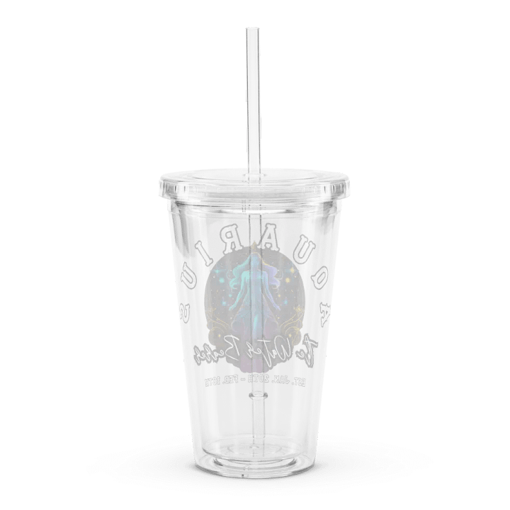 Aquarius - Zodiac Double Wall Clear Plastic Tumbler product image (2)