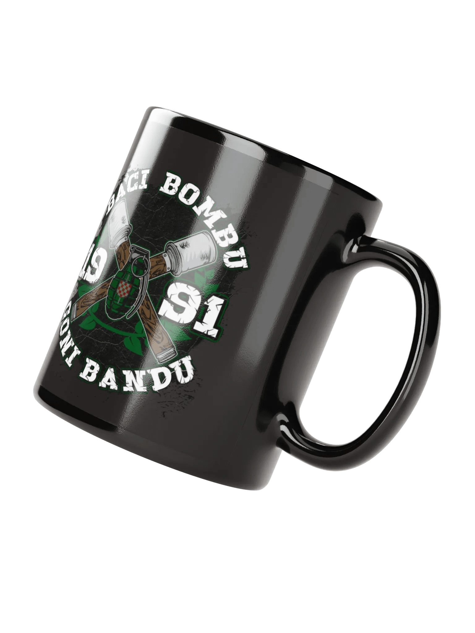 BACI BOMBU Emblem Black Glossy Mug product image (12)