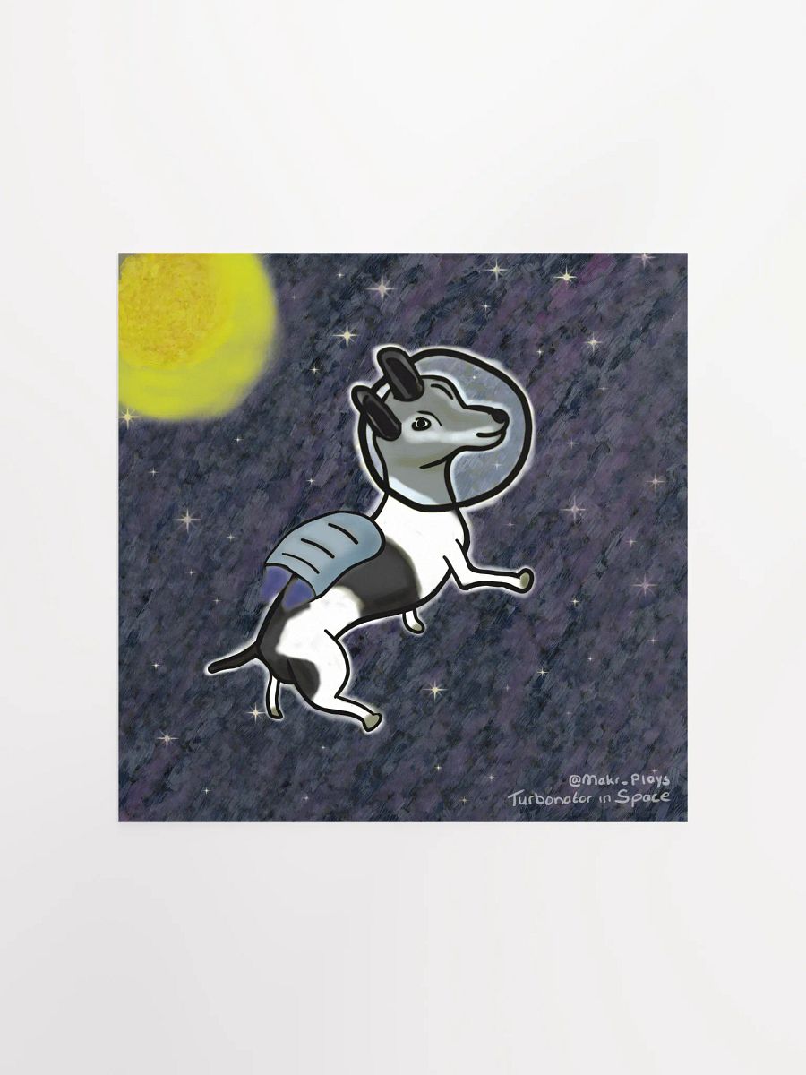 Turbonator in Space 10x10" print product image (1)