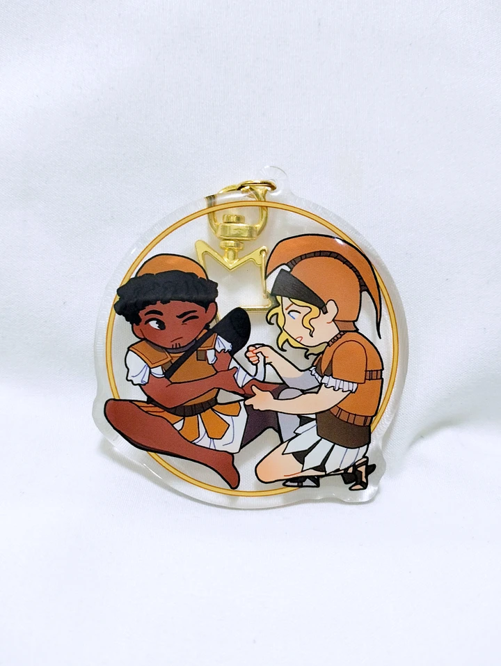 Achilles and Patroclus Double-Sided Acrylic Charm product image (1)
