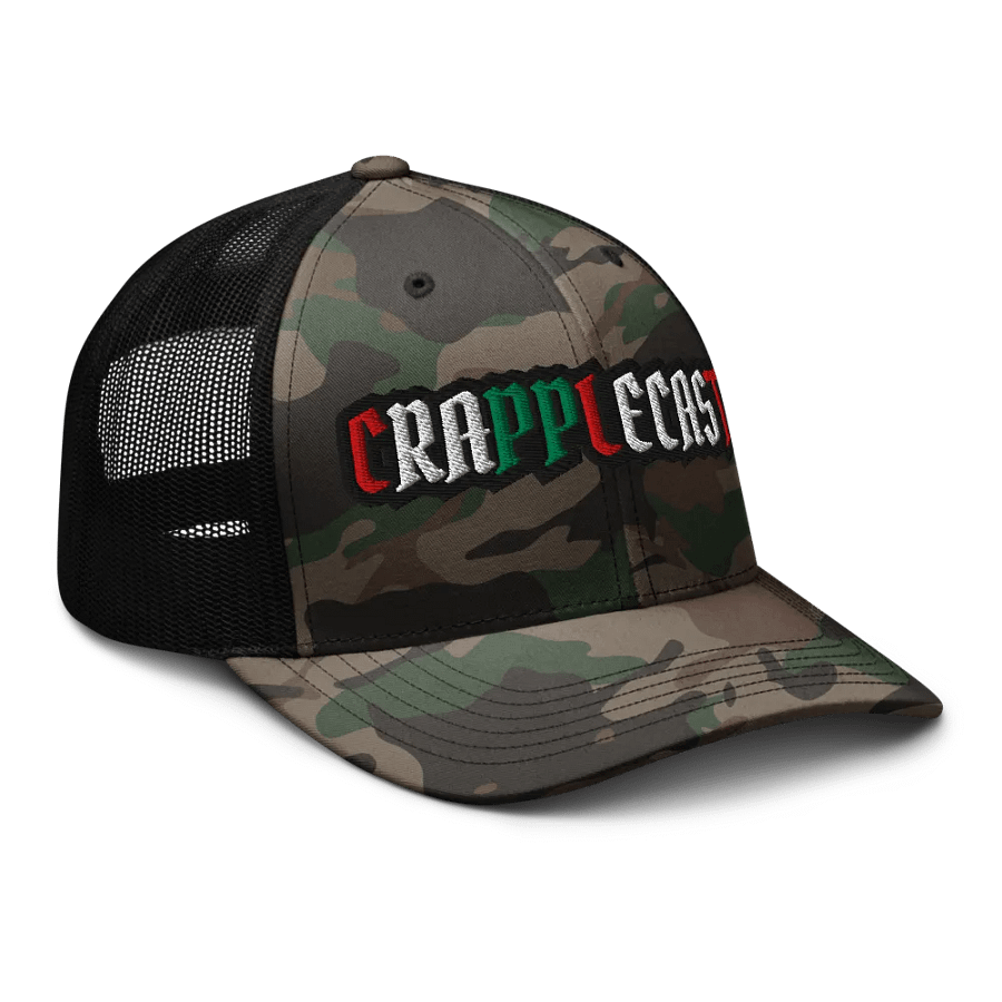 Camo Crapplecast Trucker Hat product image (6)