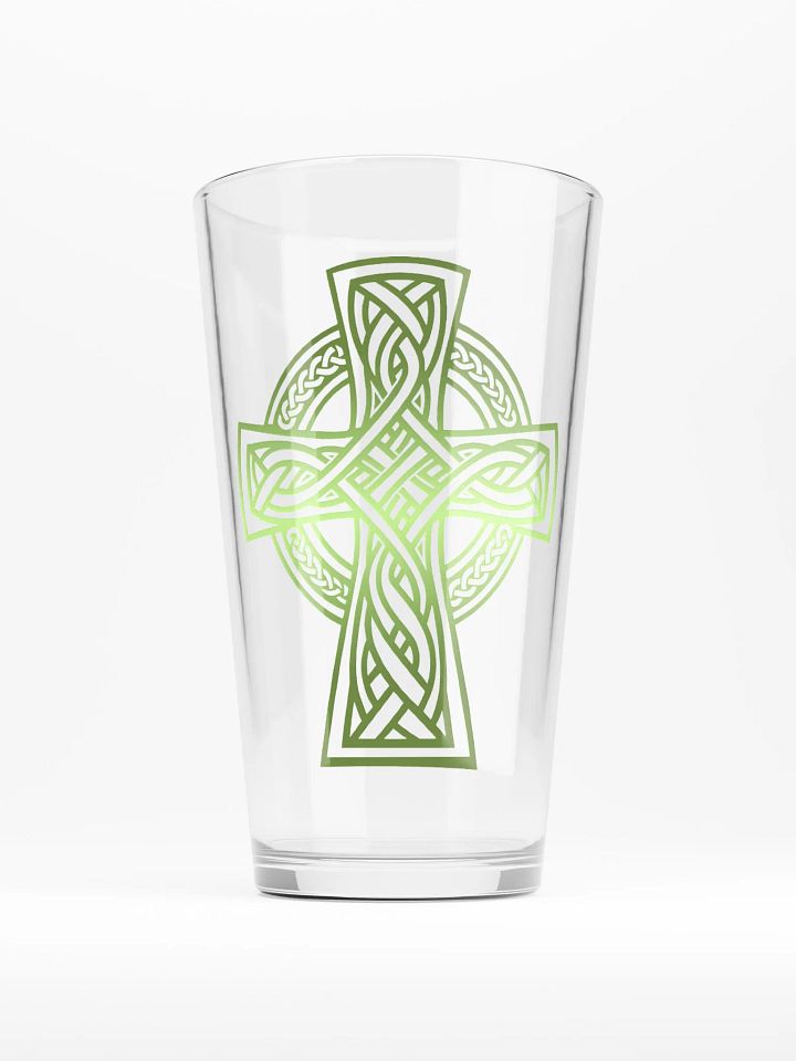 Viking Celtic Cross Pint Glass product image (1)