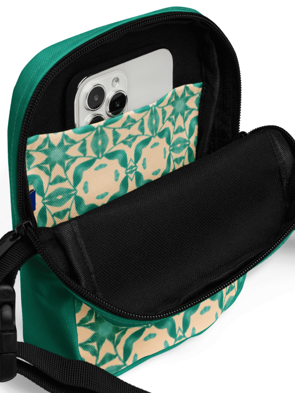 Teal and Tan Boho Crossbody Bag – Two-Pattern Style product image (4)