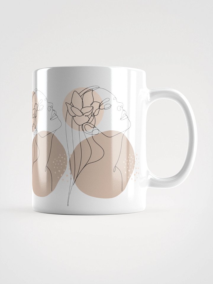 Mug Blanc Equilibre Femme - Sable - Douceur Instinctive - Idée Cadeau Raffiné product image (1)