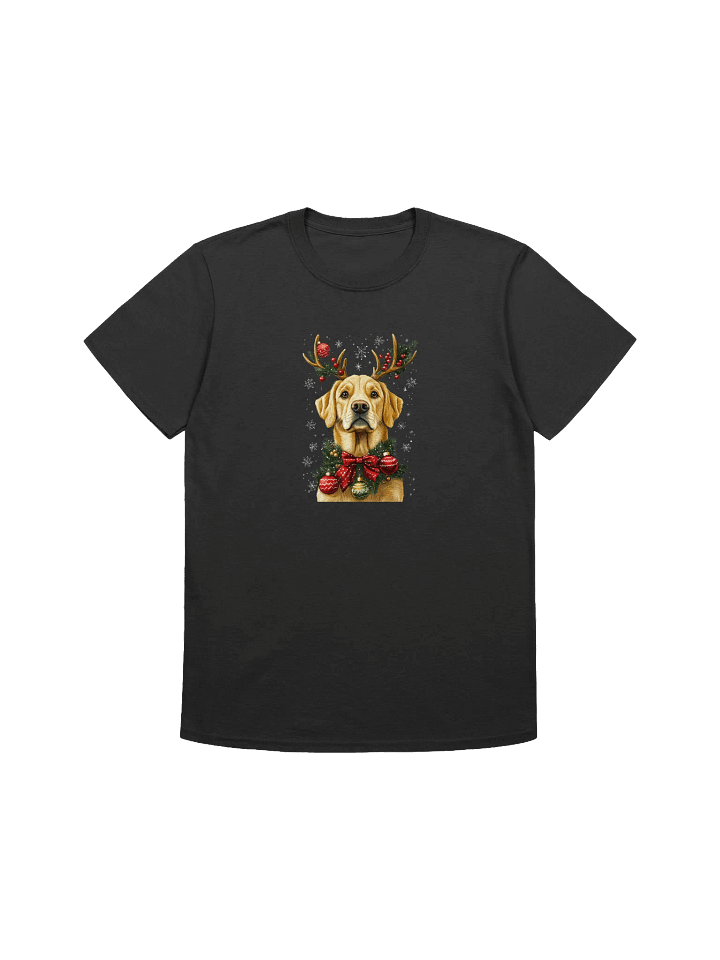 Reindeer Yellow Lab Decked Out For Christmas Unisex T-Shirt product image (5)