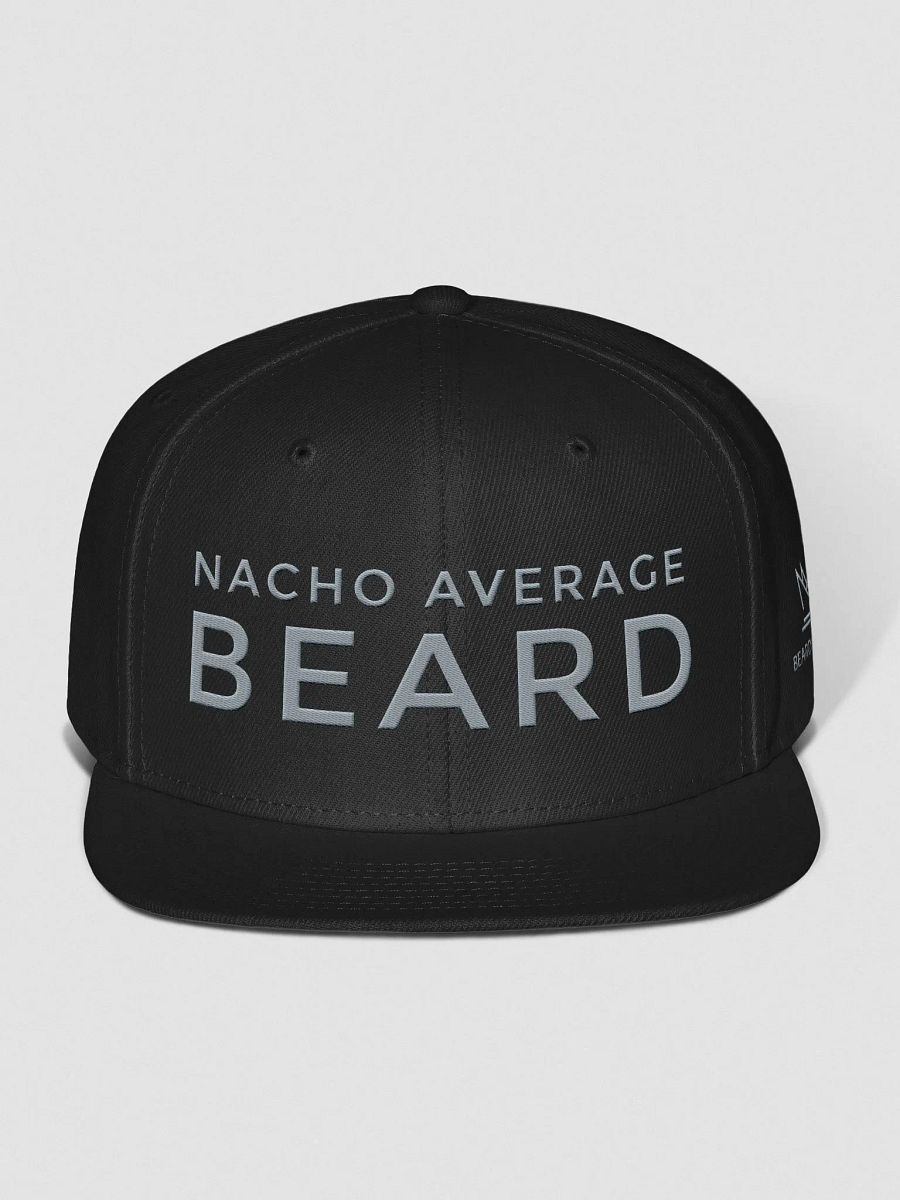 Nacho Average Beard Snapback Cap (Grey Embroidery) product image (1)