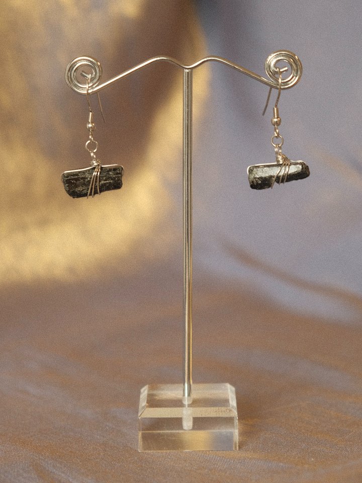 Tourmaline Wrapped Nugget Earrings product image (1)