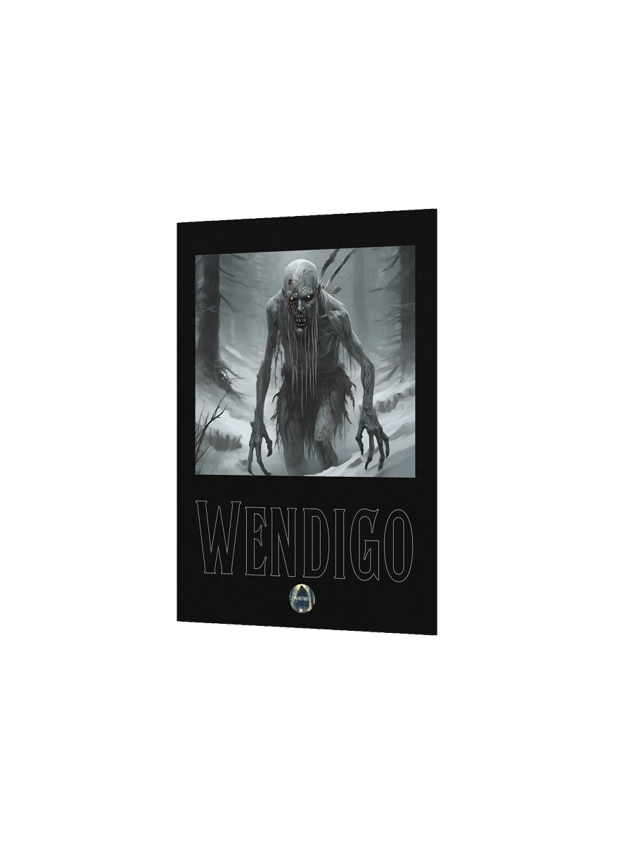 Menacing Wendigo Snow Forest Poster product image (5)