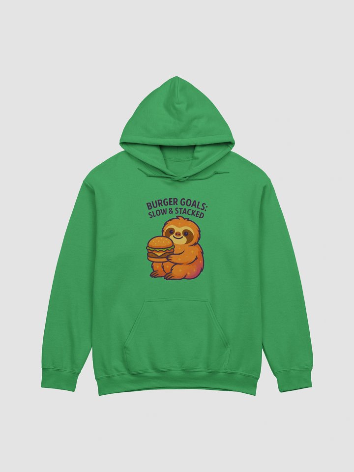 Burger Goals – Funny Sloth Hoodie With Burger Design | Sloths Having Snacks Collection product image (1)