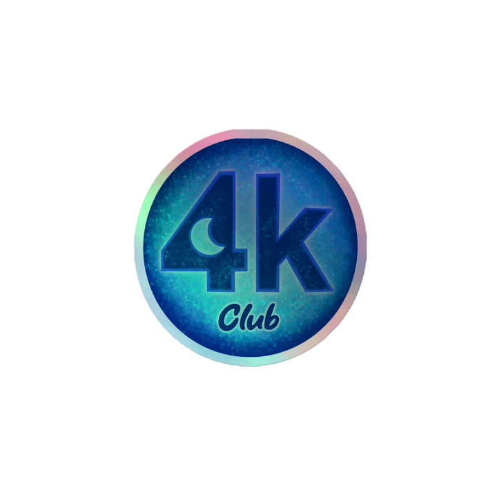 4k Club Holographic Sticker product image (1)