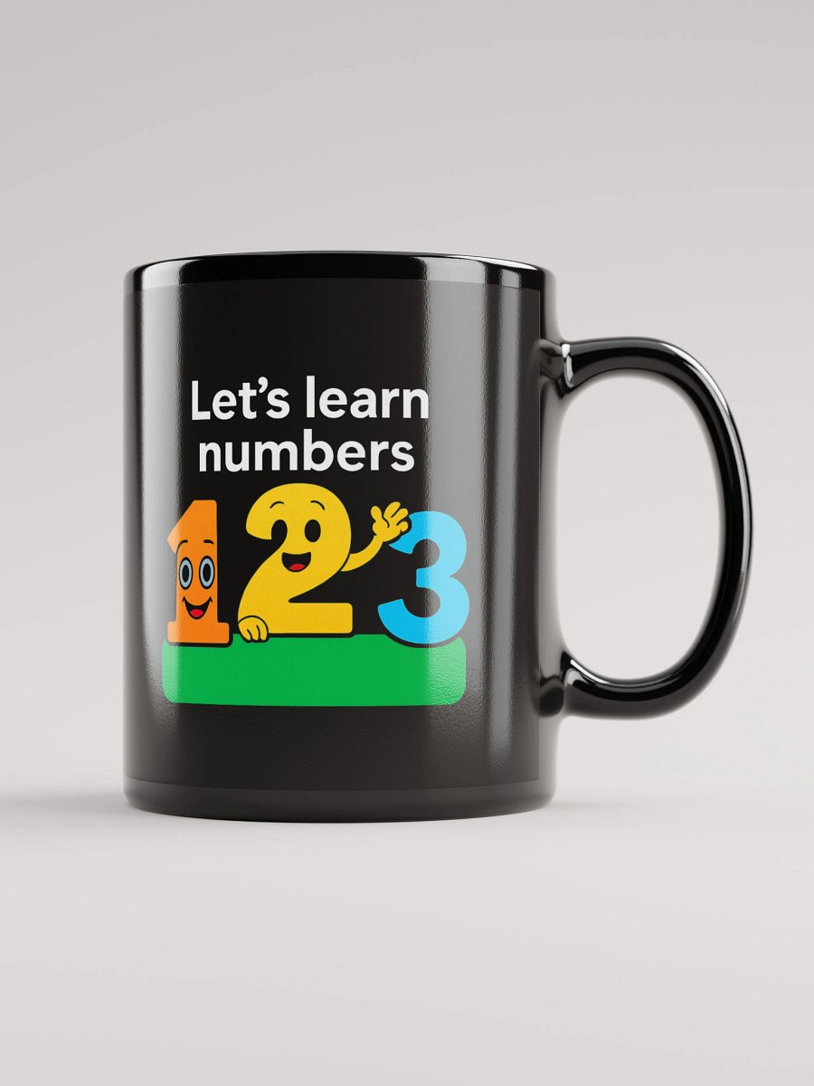 Fun Numbers Black Glossy Mug product image (1)