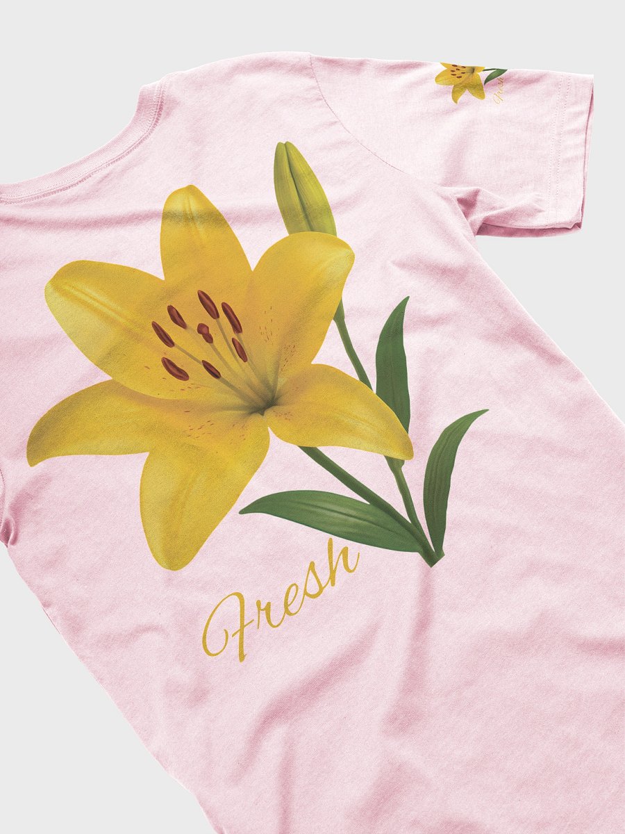 Fresh Yellow Lily Flower – Botanical Floral Graphic Tee product image (23)