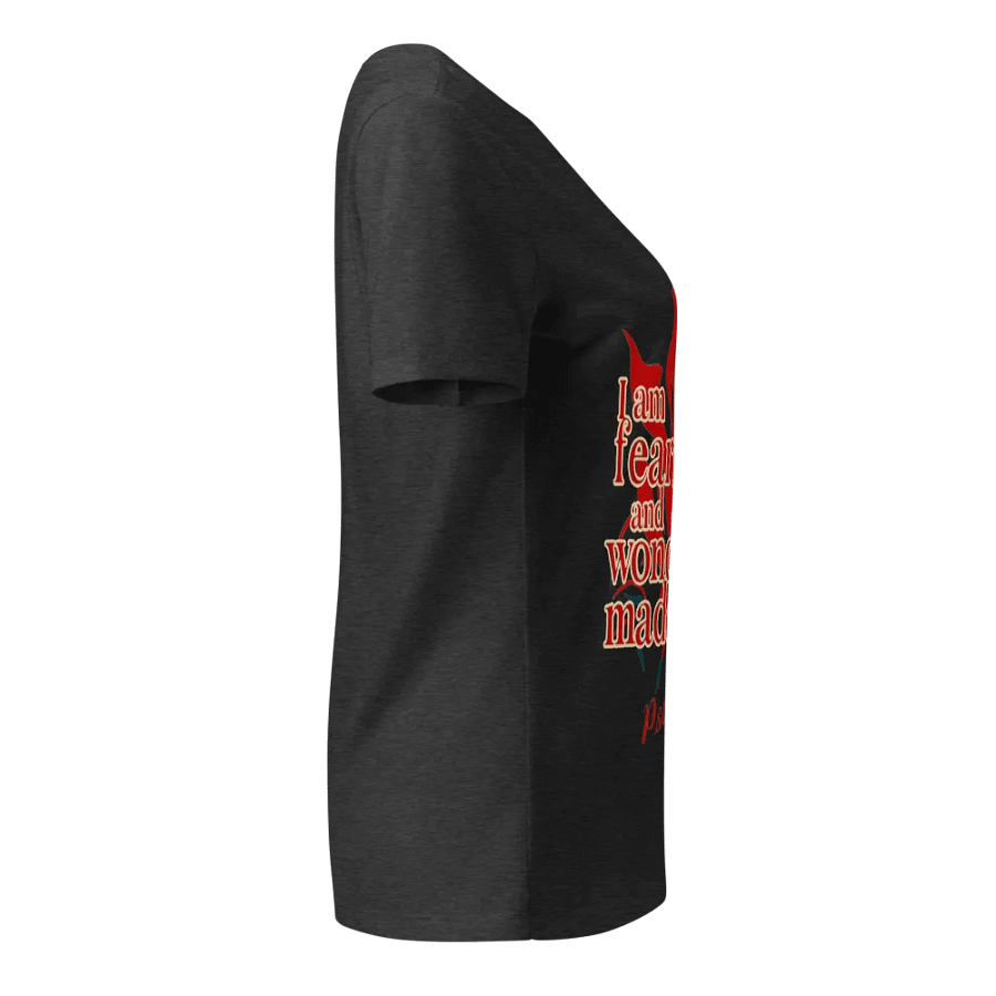 Fearfully and Wonderfully Made V-Neck T-Shirt (Bold Version) product image (30)