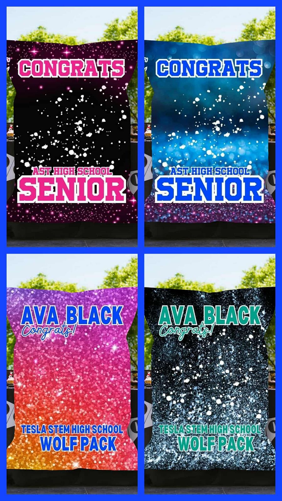 Editable Graduation Chip Bag Bundle – 14 Canva Templates Class of 2025 product image (6)