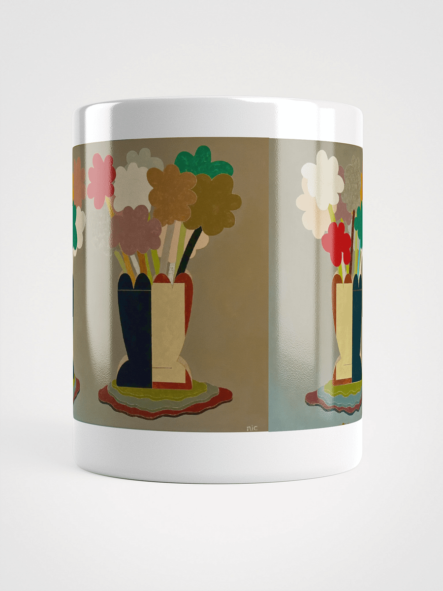 Two Flowers on White Glossy Mug product image (5)
