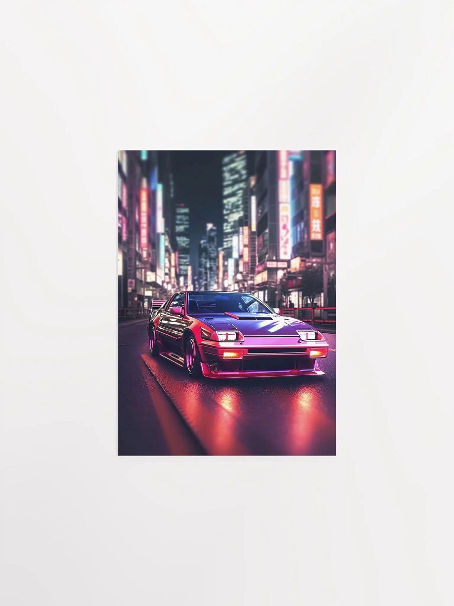 Toyota, Retrowave car on Tokyo Street, Retrowave Aesthetics [synthwave/vaporwave/cyberpunk] — aesthetic art print product image (6)