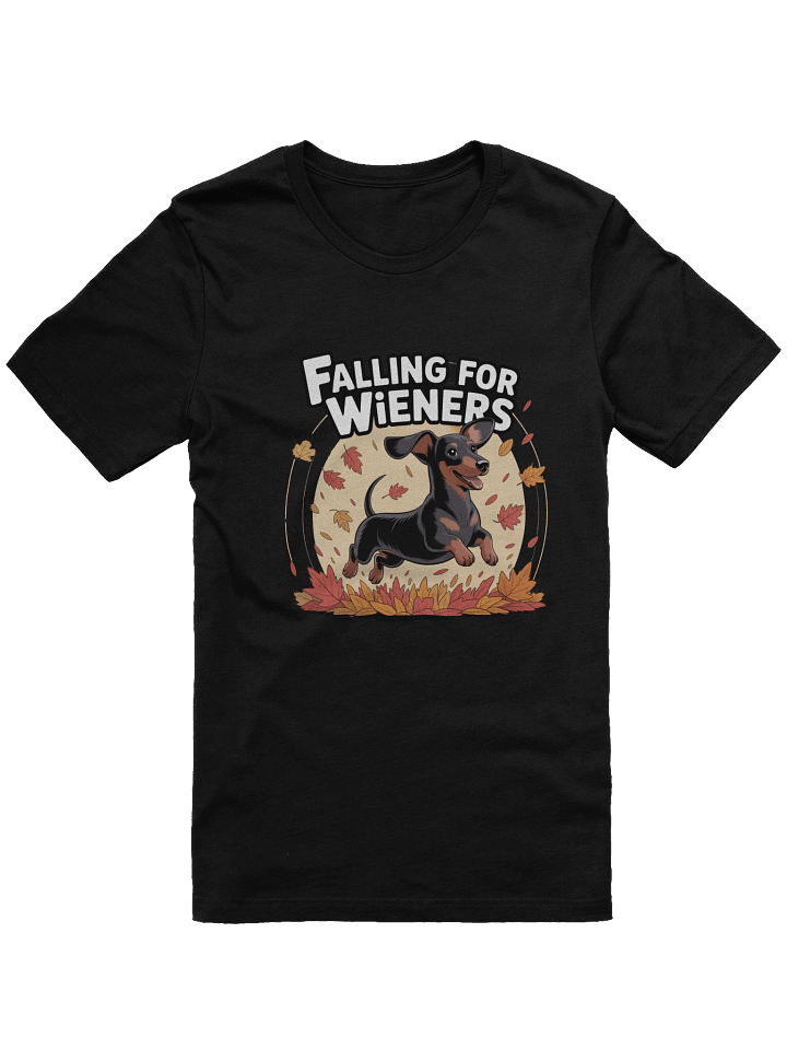 Falling for Wieners – Funny Dachshund Autumn T-Shirt product image (1)