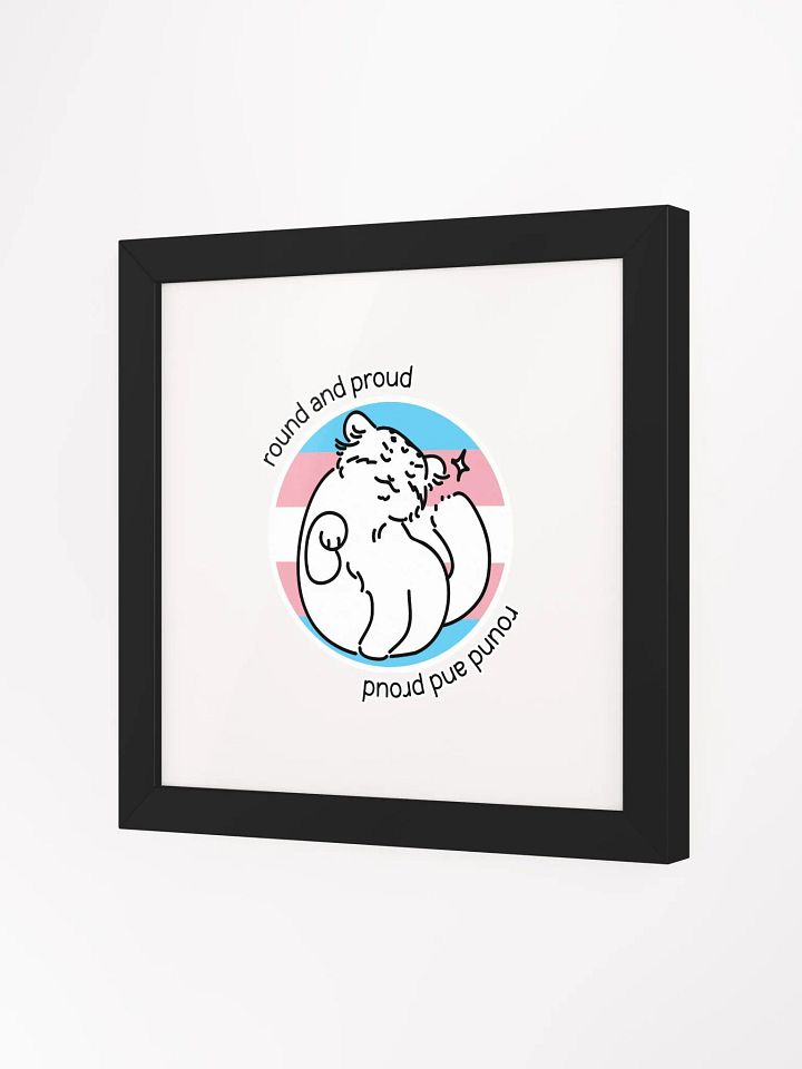 Round and Proud Manul Transgender Version - Framed Print product image (5)