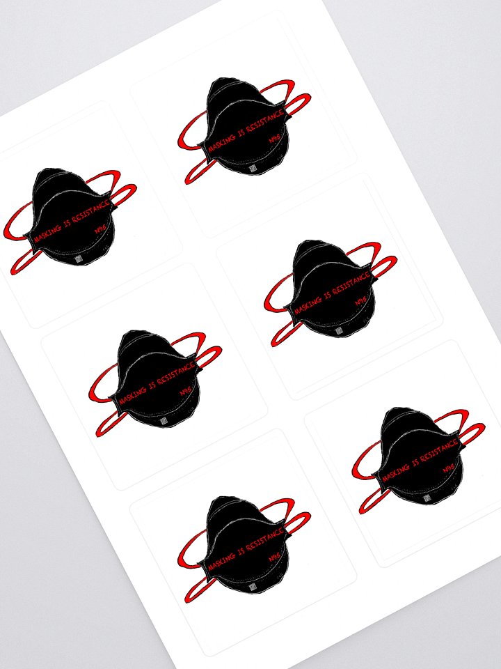 Masking Is Resistance sticker 6 pack product image (1)