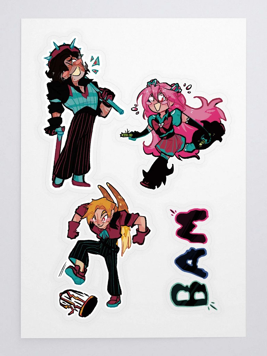 Bamboozler group sticker sheet! (red lives) product image (3)