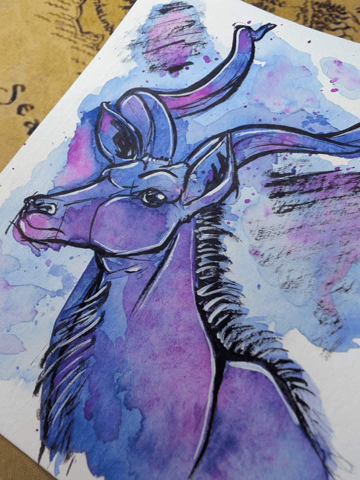 Kudu - Ink and Watercolor product image (2)