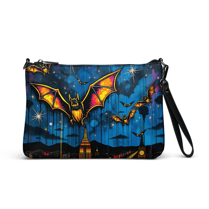 Night Skyline Bat Dance Crossbody Bag product image (1)