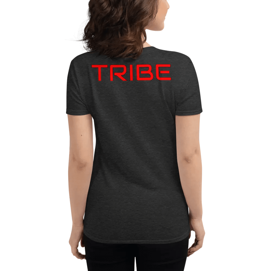 Women's CRT Paint Splatter Front | Red Tribe Back Print Gildan Middleweight T-Shirt product image (3)