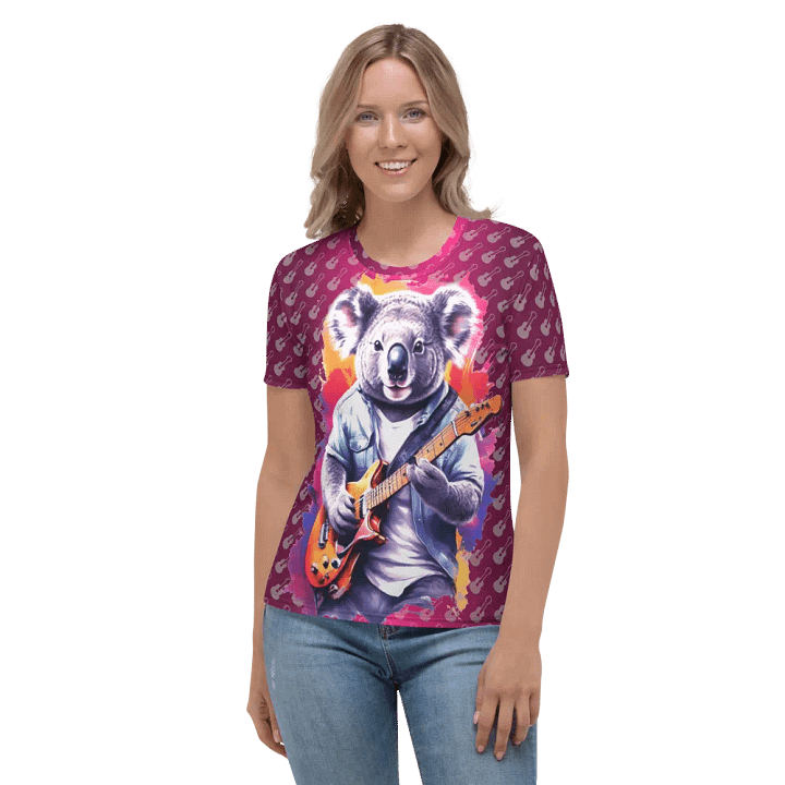 Cool Koala Playing Guitar All Over Print T-shirt product image (2)