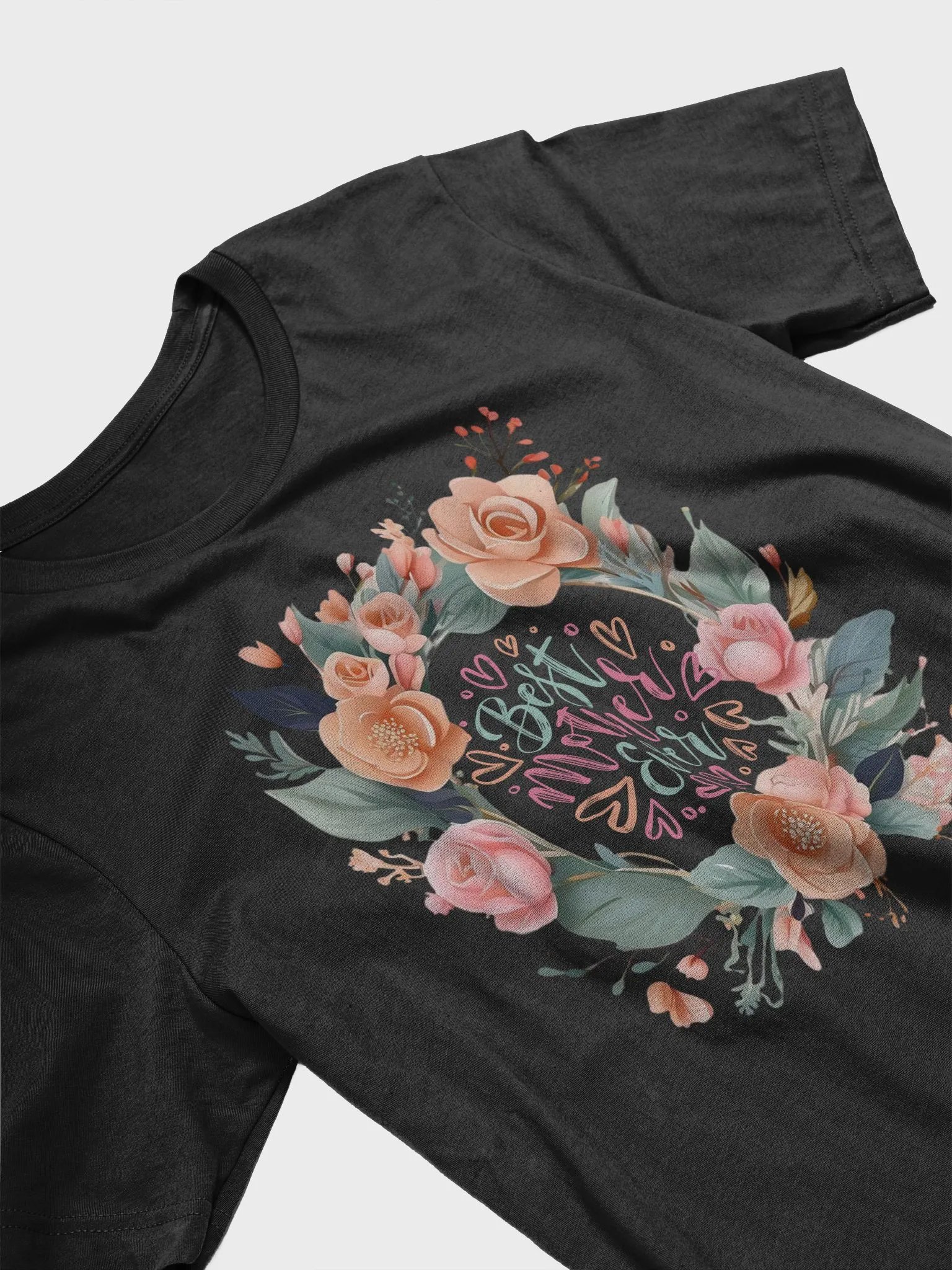 Mothers Day Floral Wreath Best Mother Ever T-Shirt product image (3)