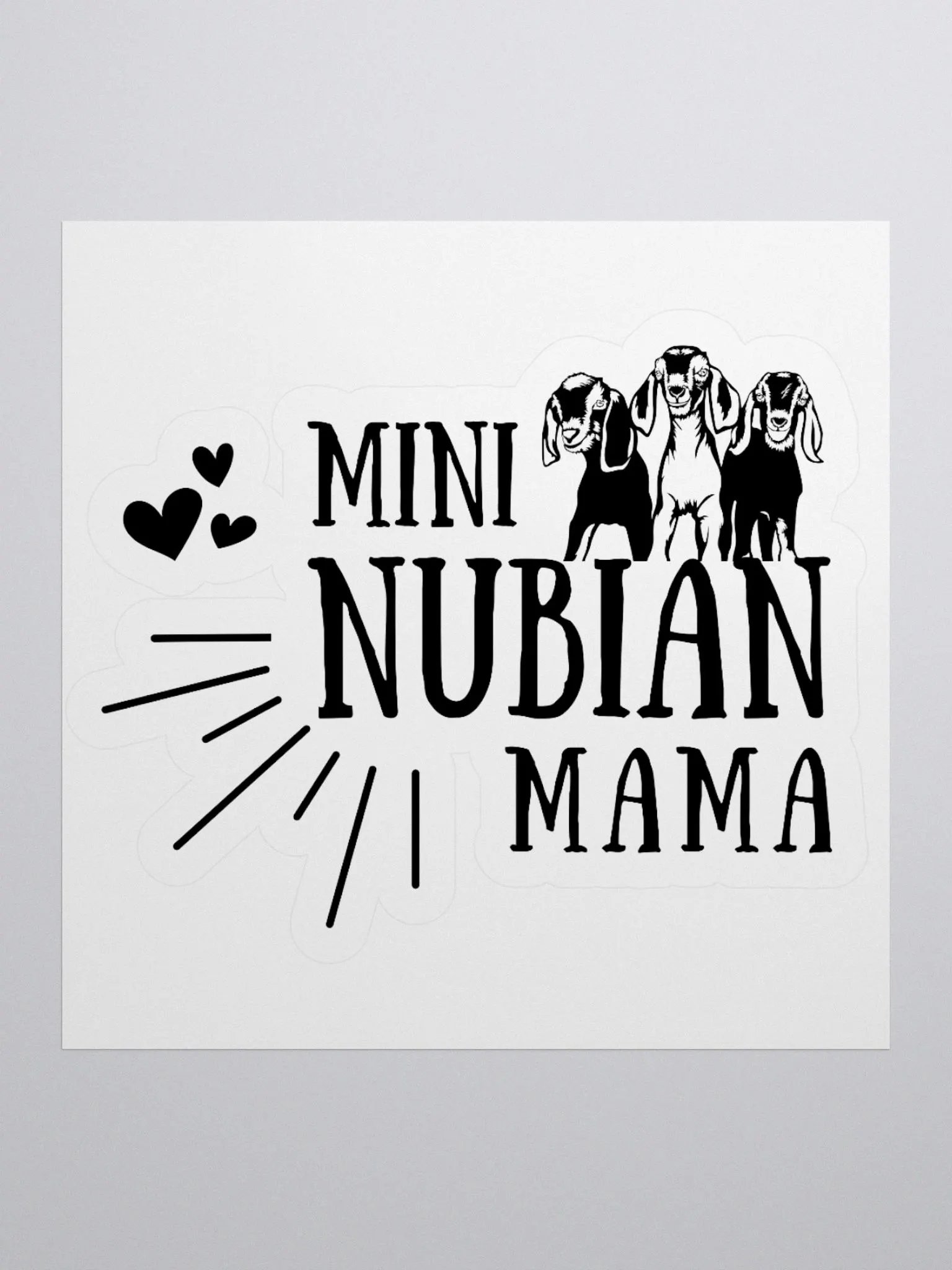 Mini Nubian Mama KISS Cut Stickers product image (3)