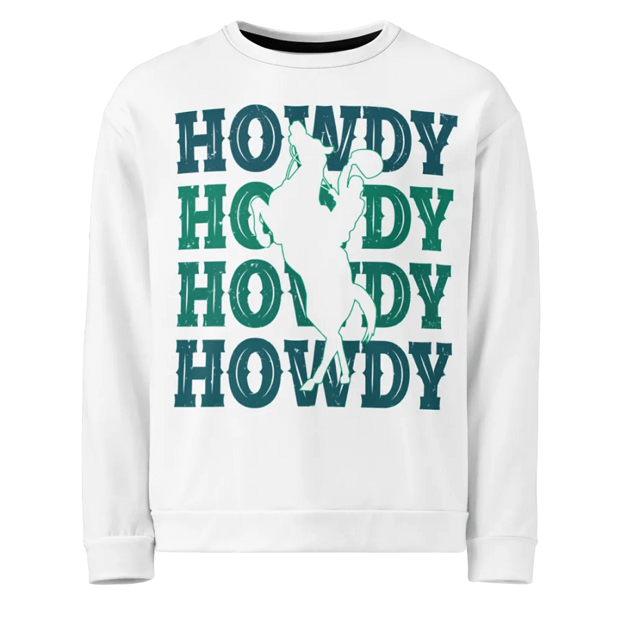 Howdy Cowboy All-Over Print Sweatshirt product image (1)