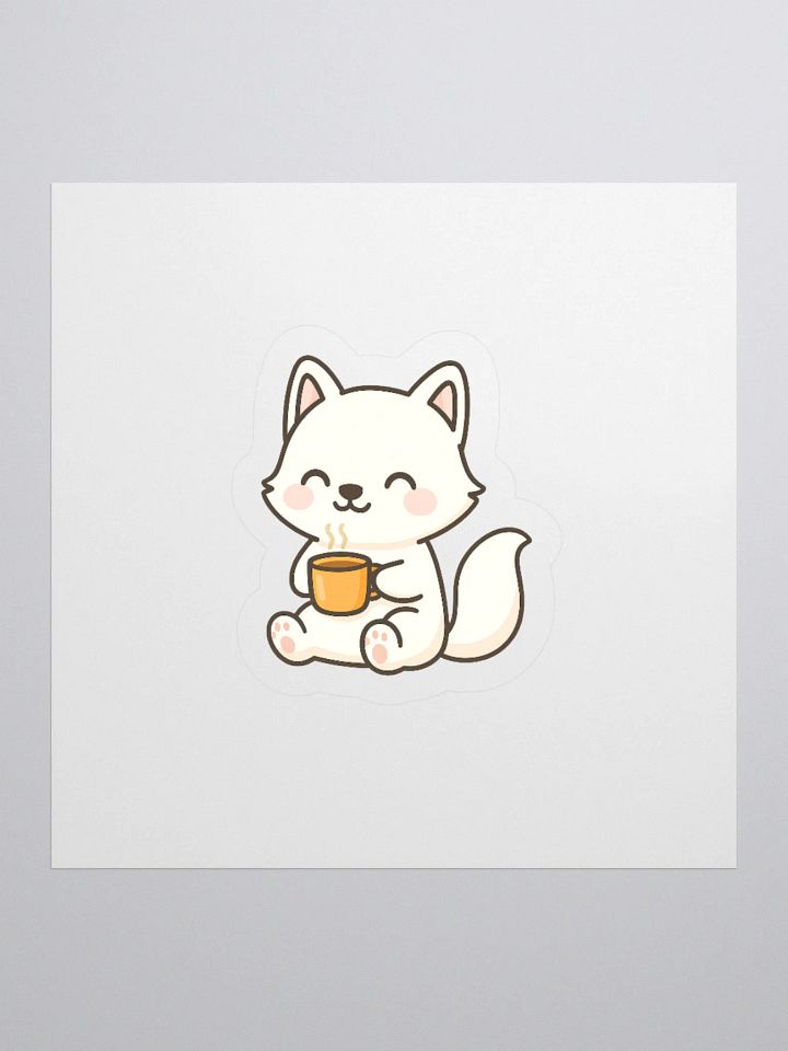 Arctic Fox Tea Time Sticker product image (3)