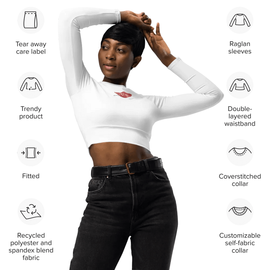 True Crime Love - Crop Top manga larga product image (7)