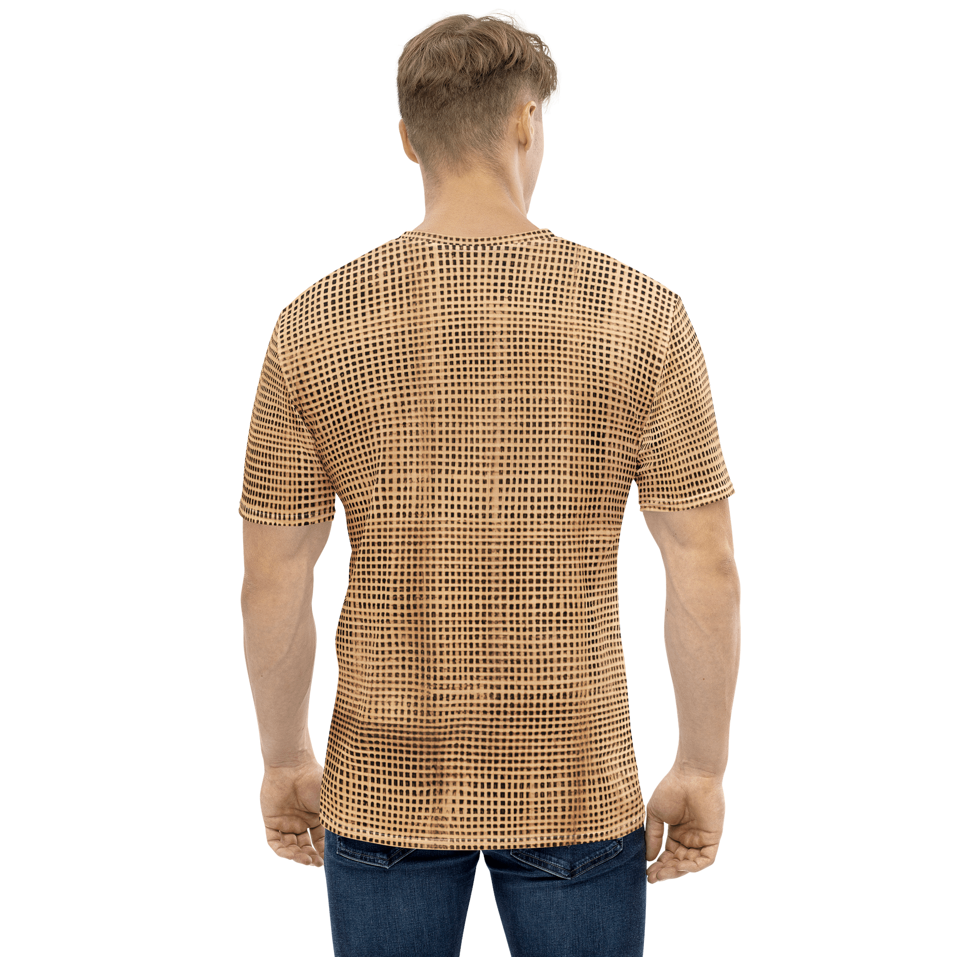 Custom Burlap Texture All-Over Print Tee product image (3)